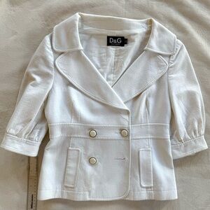 Dolce & Gabbana White Coat Size 44